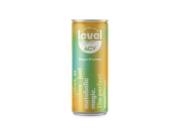 LEVEL ACV Ginger & Lemon x24 pack (330ml Can)